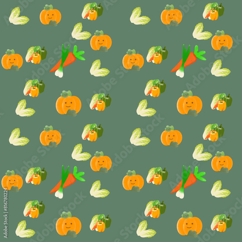 seamless pattern with vegetables