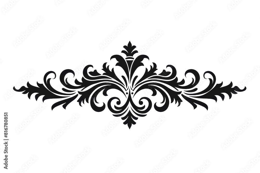 A black and white design with a floral pattern. The design is ornate and elegant. It is a decorative border that can be used to enhance the appearance of a piece of artwork or a design A black and white design with a floral pattern. The design is ornate and elegant. It is a decorative border that can be used to enhance the appearance of a piece of artwork or a design