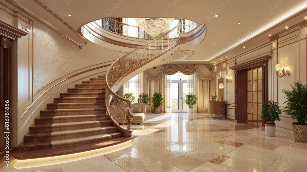 Obraz premium Beautiful house staircase design