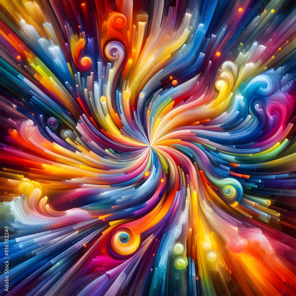 Vibrant Vertex abstract colorful shapes swirling and converging in a radiant display Vibrant Vertex abstract colorful shapes swirling and converging in a radiant display