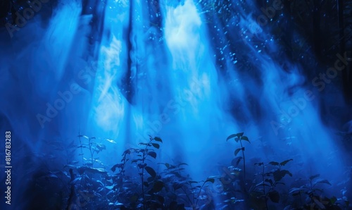 Wallpaper Mural Ethereal glow, mystical azure Mist Torontodigital.ca