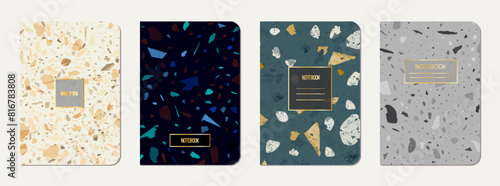 Brochure cover design. Terrazzo abstract