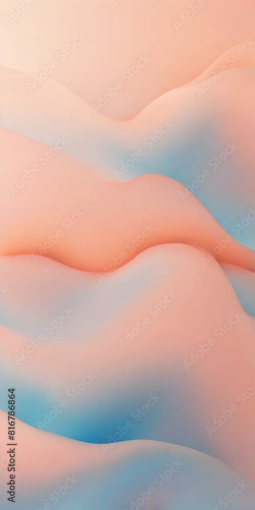 Fototapeta premium Abstract art with blurred elements and smooth gradient transitioning through pastel hues, creating a soft-focus ambient effect