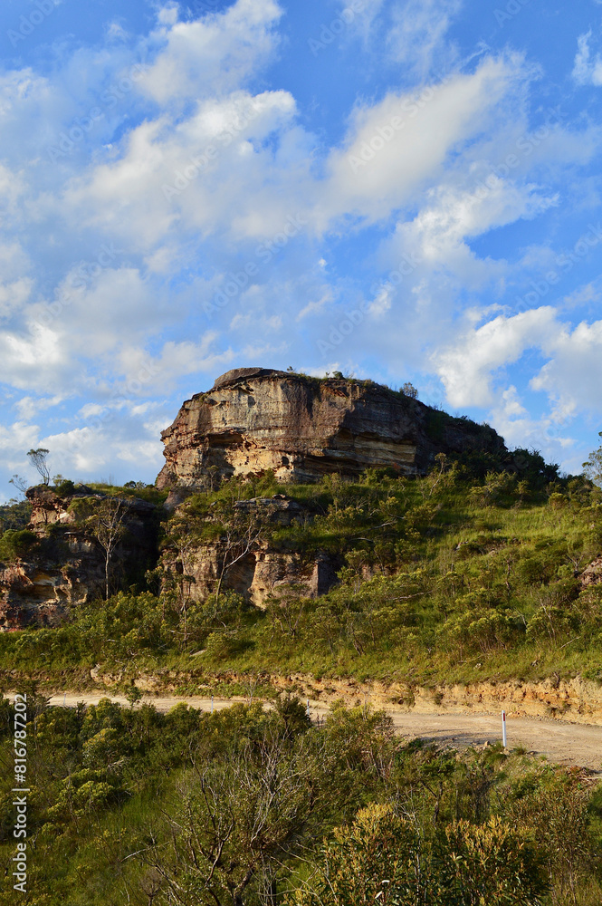 A view along the Mt Hay Rd in the Blue Mountains National Park. A view along the Mt Hay Rd in the Blue Mountains National Park.