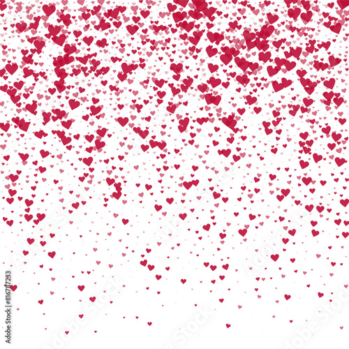 Wallpaper Mural Red hearts scattered on white background. Torontodigital.ca