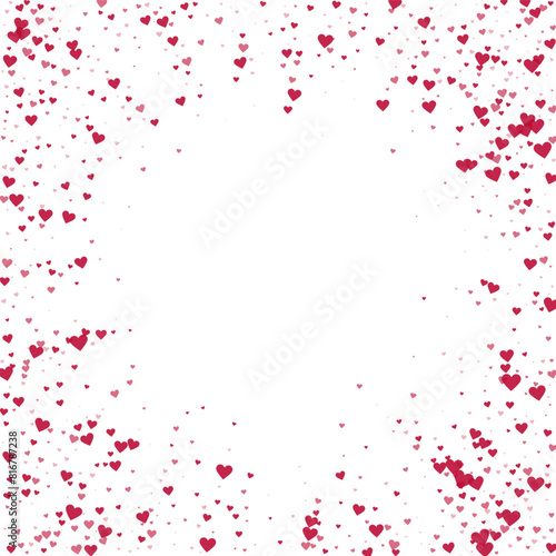 Wallpaper Mural Red hearts scattered on white background. Torontodigital.ca