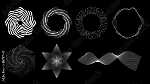 ベクターの幾何学図形のセット