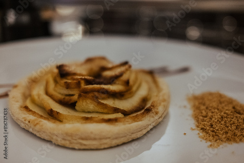 Freshly-baked pastry on a plate © Wirestock