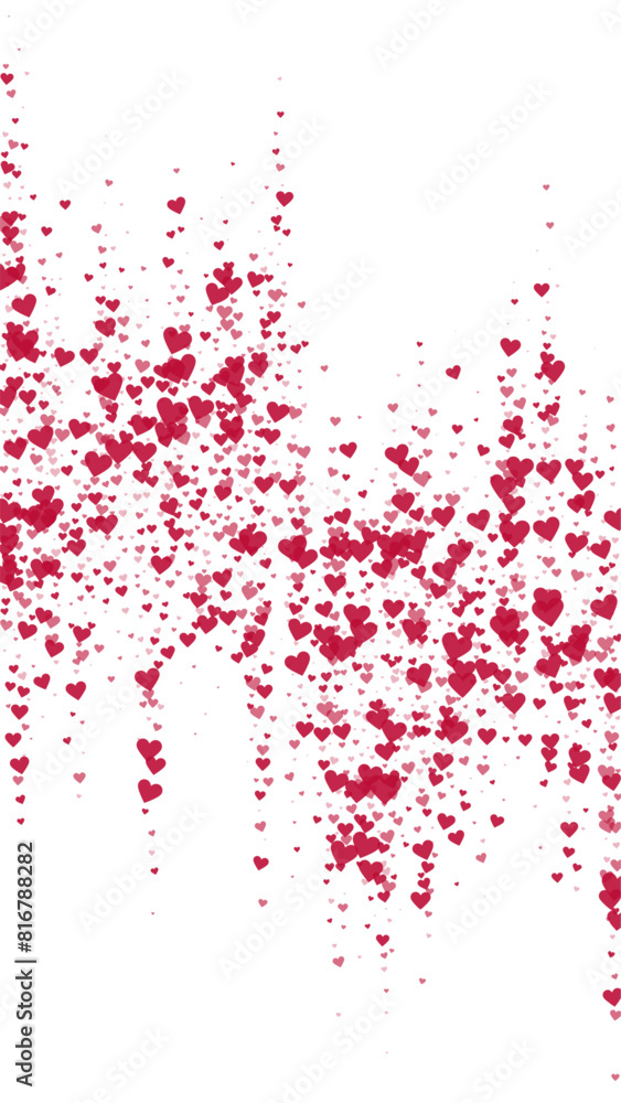 Red hearts scattered on white background. Red hearts scattered on white background.