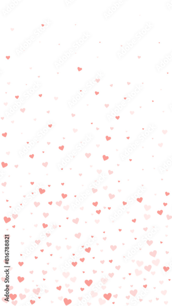 Red hearts scattered on white background. Red hearts scattered on white background.