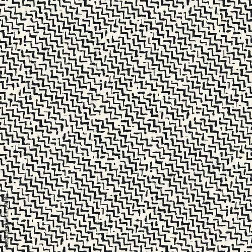 Monochrome Diagonal Zigzag Textured Pattern