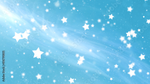 Christmas holiday blue copy space background sky with blurred stars illustration.