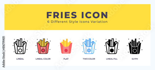 Fries set of vector icon. For web. and mobile app