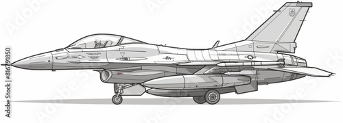 a drawing of a fighter jet on a white background