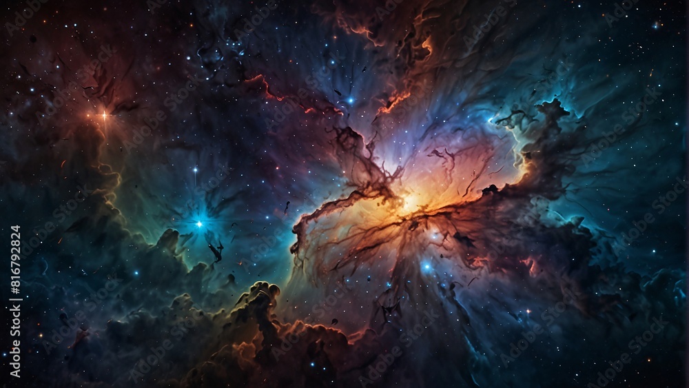 space galaxy cloud nebula. Stary night cosmos. Universe science astronomy. Supernova background