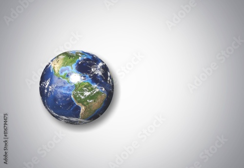 Planet vs. Plastics concept for Earth day, globe on background