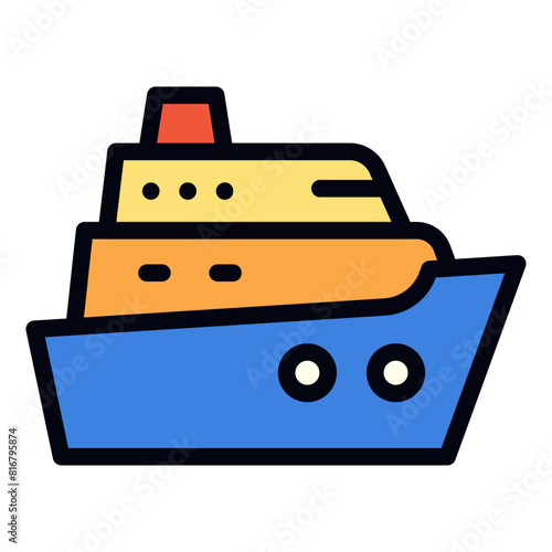 Cruise filled line icon