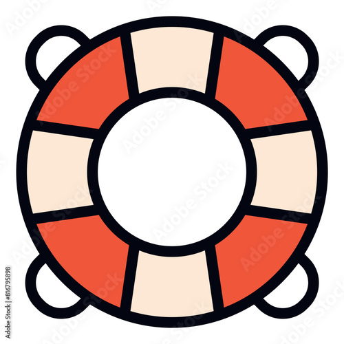 Lifebuoy filled line icon