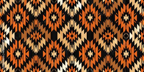 vector modern black brow navajo ikat dot geometric grunge seamless patterns close up Detail weaving thread set