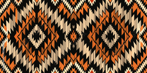 vector modern black brow navajo ikat dot geometric grunge seamless patterns close up Detail weaving thread set