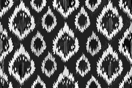 vector modern black brow navajo ikat dot geometric grunge seamless patterns close up Detail weaving thread set