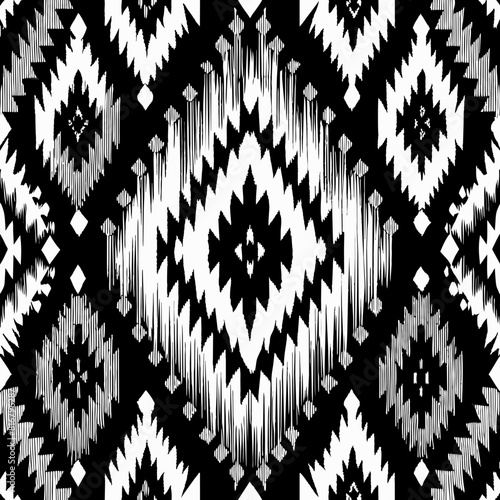 vector modern black brow navajo ikat dot geometric grunge seamless patterns close up Detail weaving thread set
