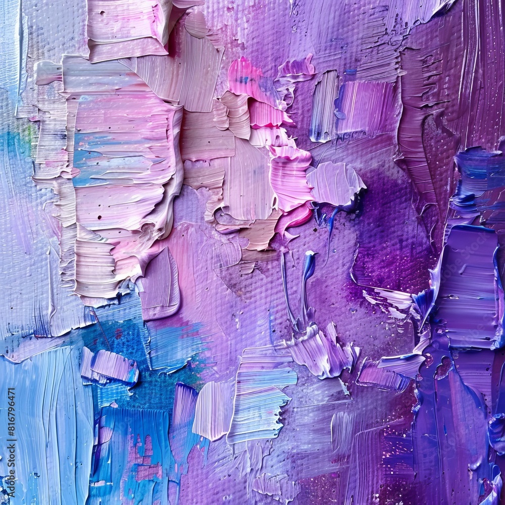 Purple and light blue oil paint