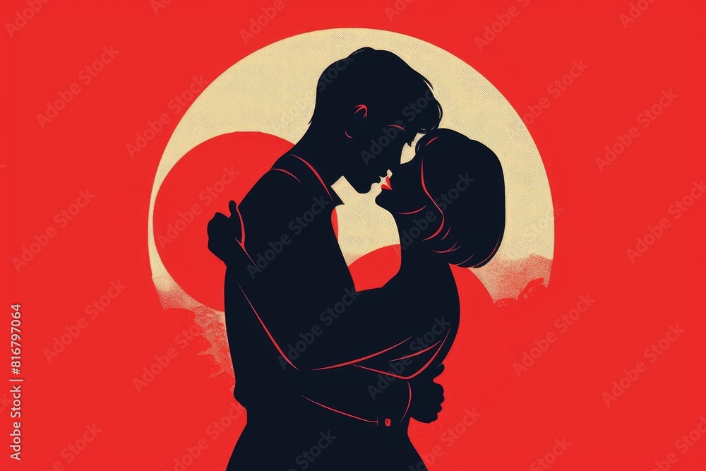 A touching silhouette of a man holding a child. Ideal for family and love concepts A touching silhouette of a man holding a child. Ideal for family and love concepts