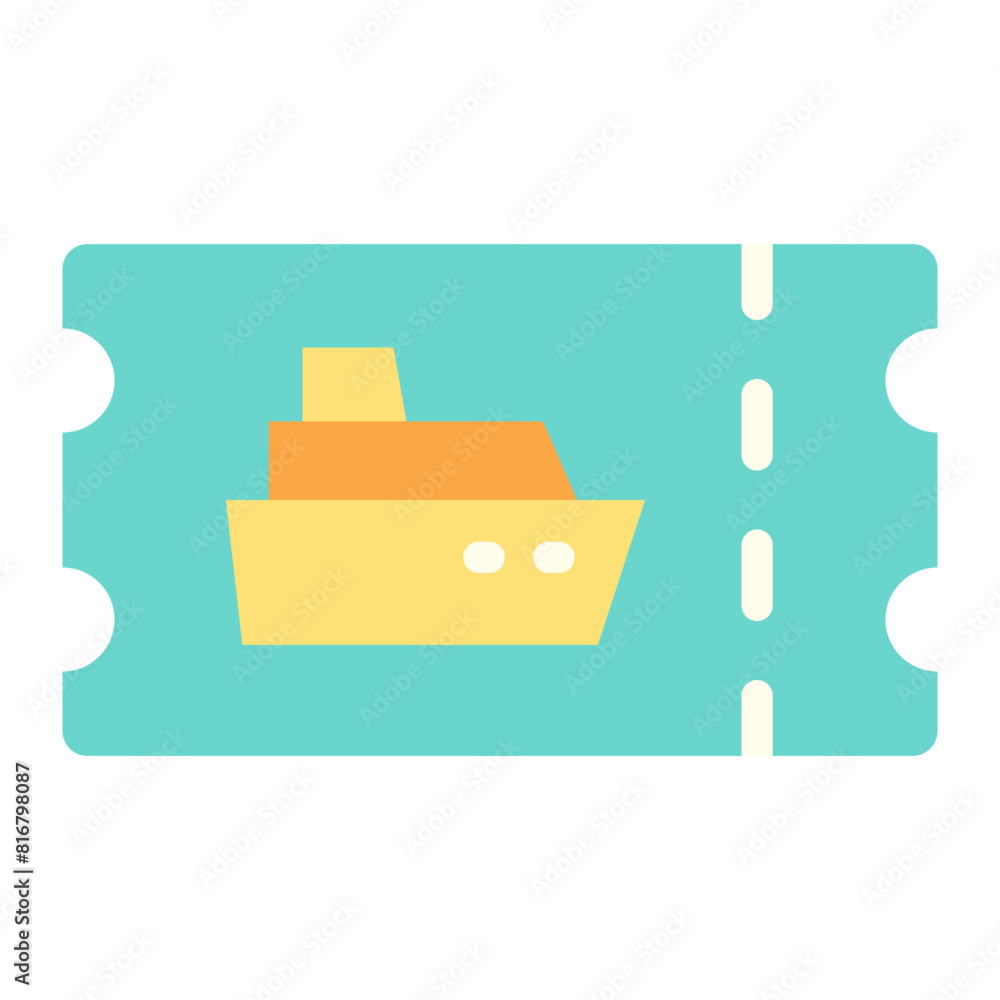 Ticket flat icon Ticket flat icon