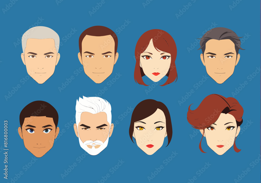 a group of people with different facial expressions a group of people with different facial expressions