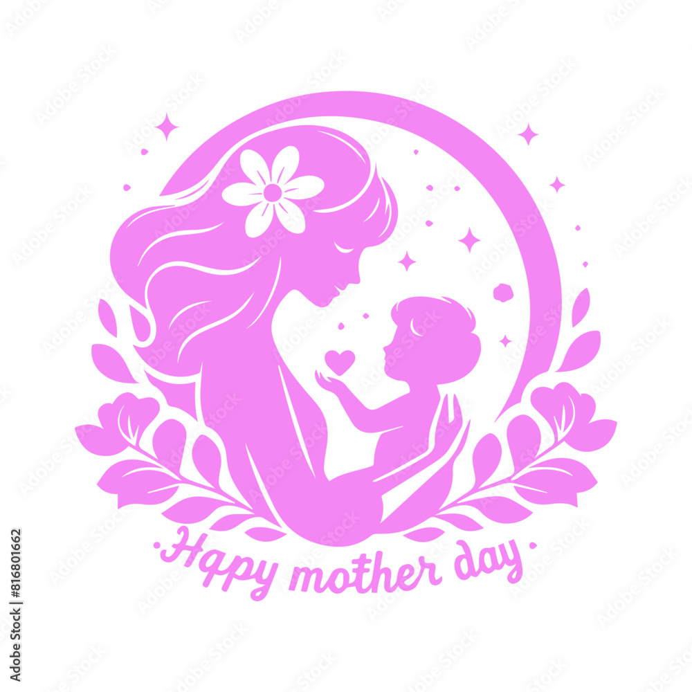 silhouettes of mother with child vector illustration silhouettes of mother with child vector illustration