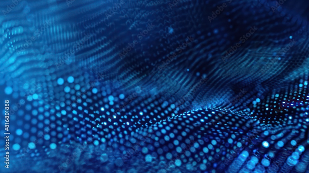 A blue wave with many dots in it A blue wave with many dots in it