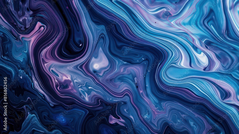 A blue and purple swirl pattern with a white dot in the middle A blue and purple swirl pattern with a white dot in the middle