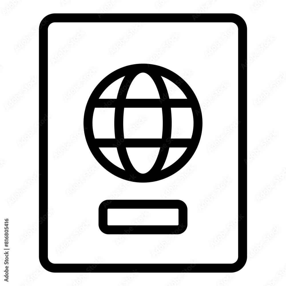 Passport line icon Passport line icon
