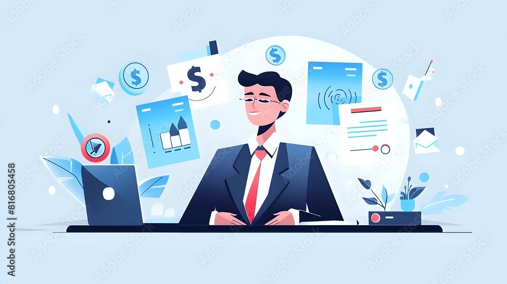 Illustration of a CFO's Role: Ensuring Long-Term Success and Communication with Investors Illustration of a CFO's Role: Ensuring Long-Term Success and Communication with Investors