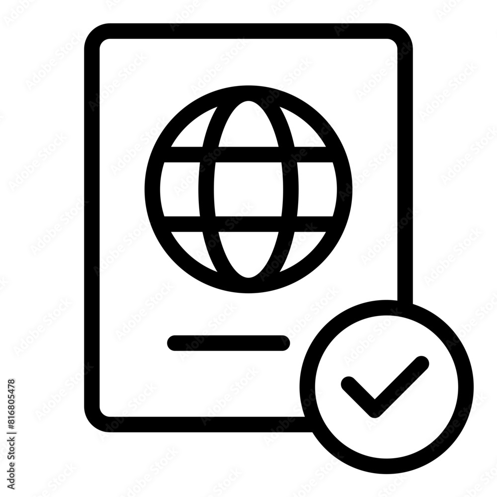 Visa line icon Visa line icon