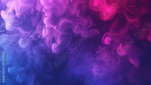 With transparent smoke  an abstract modern color background is presented.