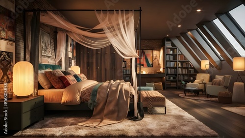 Modern House Bedroom Interior Design High resolution Image