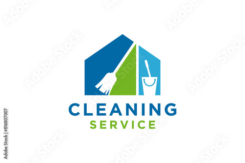 Cleaning Creative Concept Logo Design.