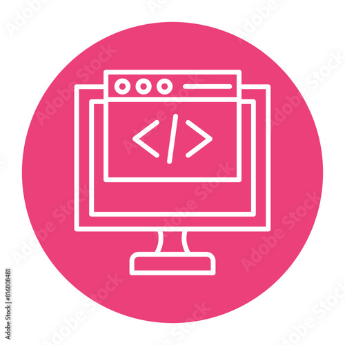 Front End Development vector icon. Can be used for No Code iconset.