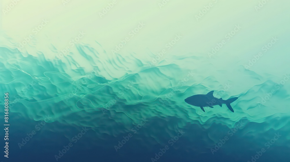 A shark is swimming in the ocean A shark is swimming in the ocean