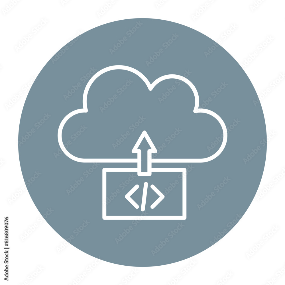Cloud Deployment vector icon. Can be used for No Code iconset. Cloud Deployment vector icon. Can be used for No Code iconset.