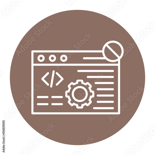 Code Block vector icon. Can be used for No Code iconset.