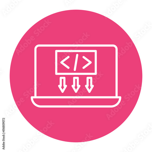 Low Code vector icon. Can be used for No Code iconset. photo