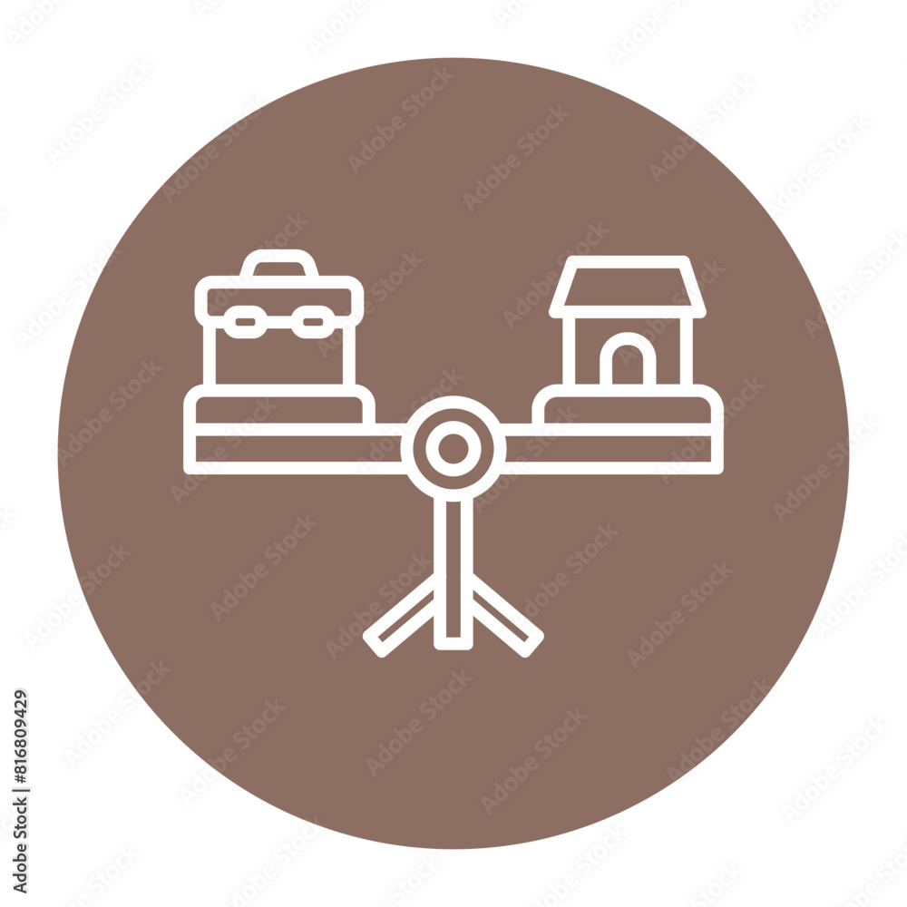 Work Life Balance vector icon. Can be used for Comfort iconset. Work Life Balance vector icon. Can be used for Comfort iconset.