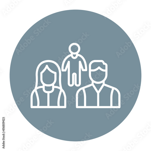 Happy Family vector icon. Can be used for Comfort iconset.