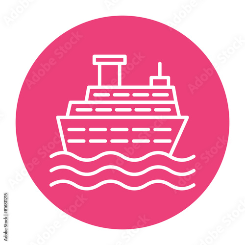Cruise vector icon. Can be used for Travel Agency iconset.