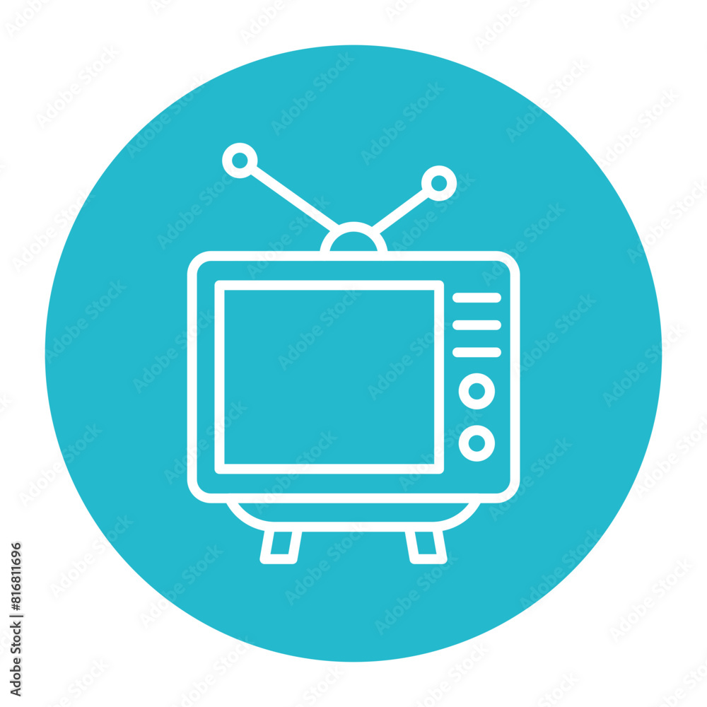 Television vector icon. Can be used for Communication and Media iconset. Television vector icon. Can be used for Communication and Media iconset.