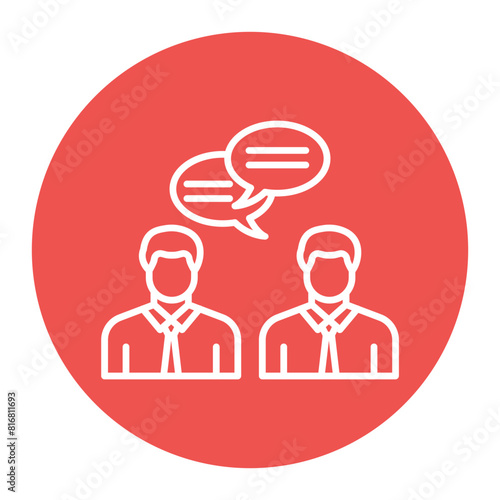 Talking vector icon. Can be used for Communication and Media iconset.