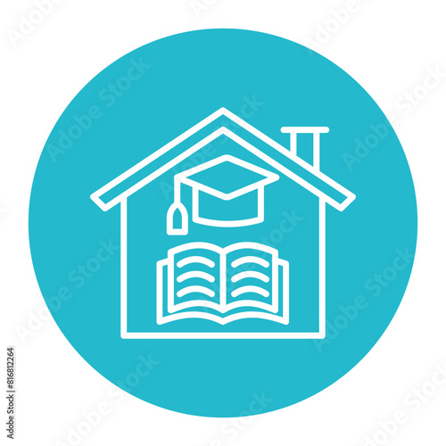 Home Education vector icon. Can be used for Online Education iconset.